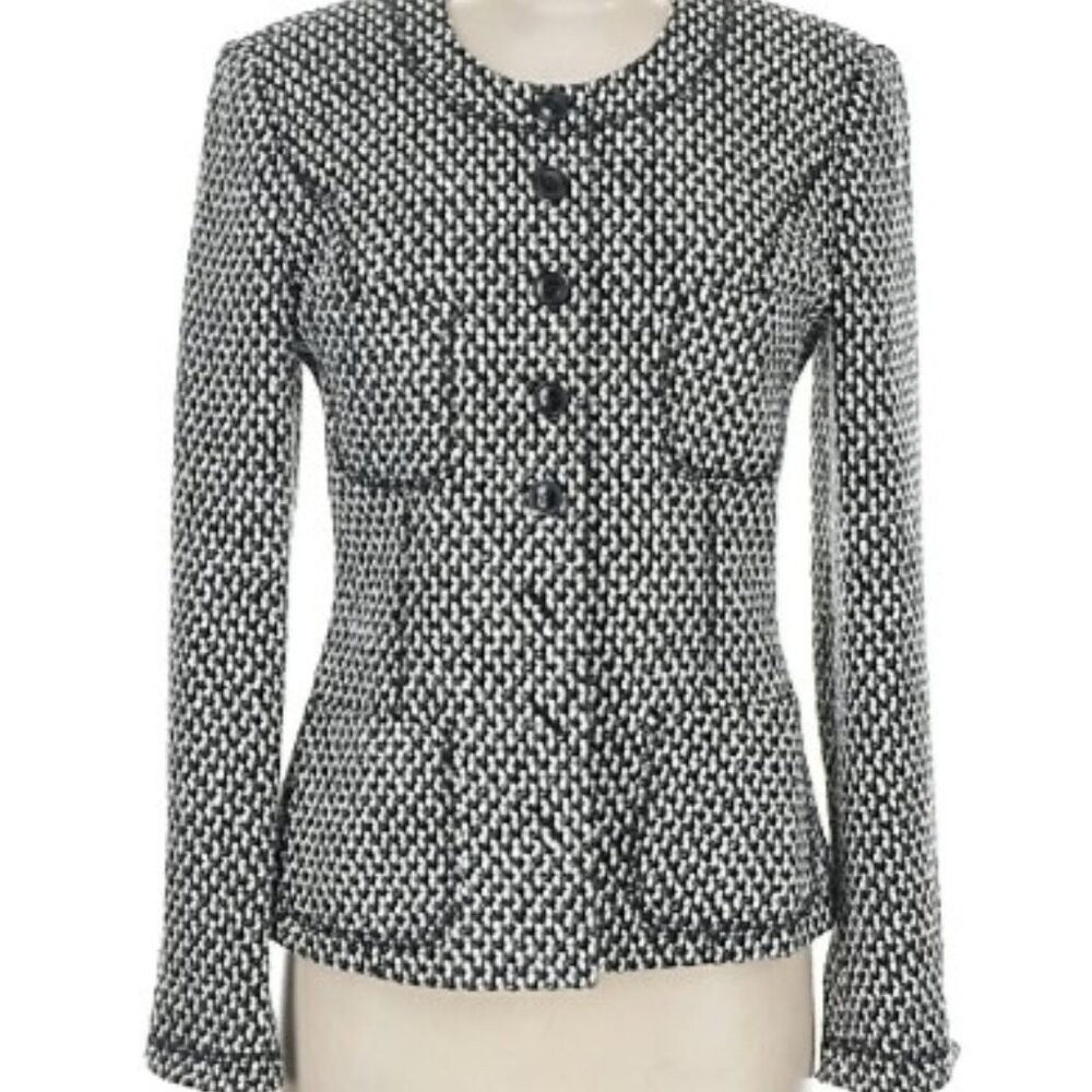 Kapalua blazer polka dot black and silver print size 6